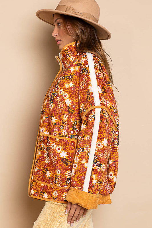 Orange floral shop jacket