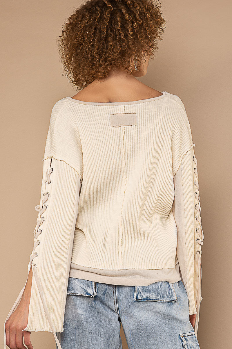 Laced Bell Sleeve - Creme