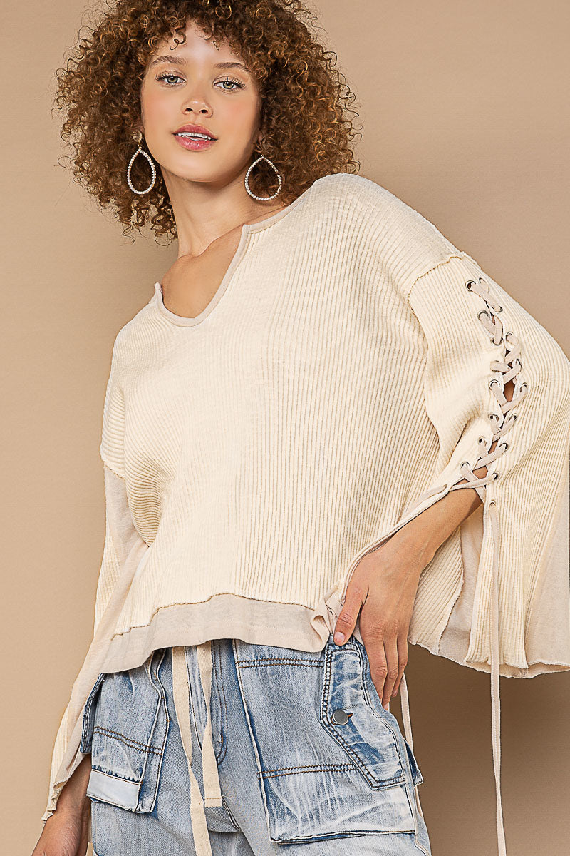 Laced Bell Sleeve - Creme