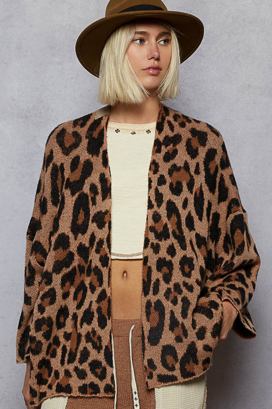 Leopard Print V-Neck Sweater
