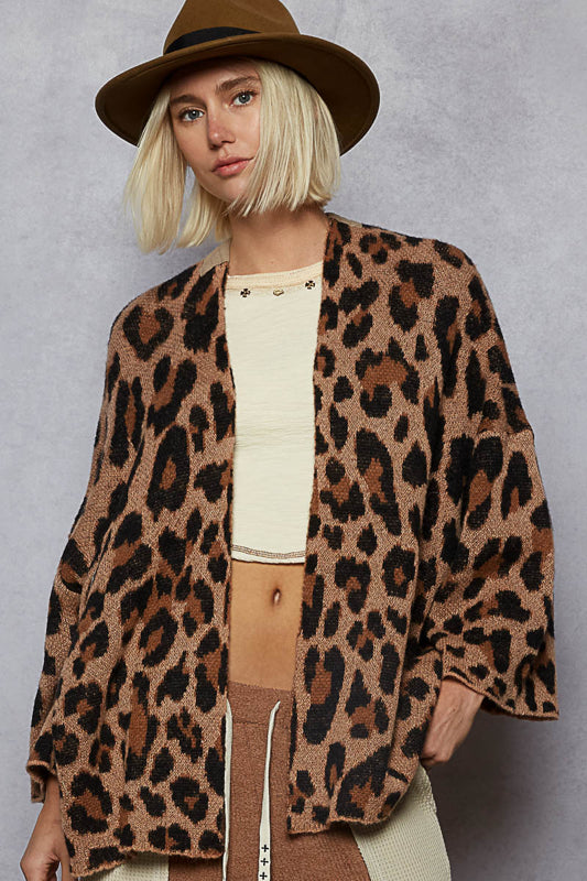 Leopard Print V-Neck Sweater