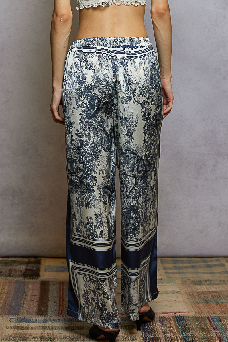 Blue Silky Pants