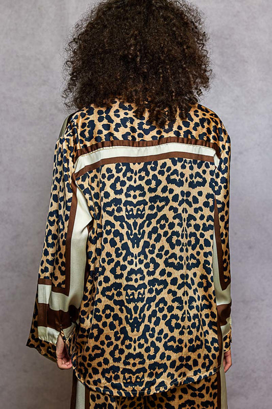 Animal Print Silky Blouse