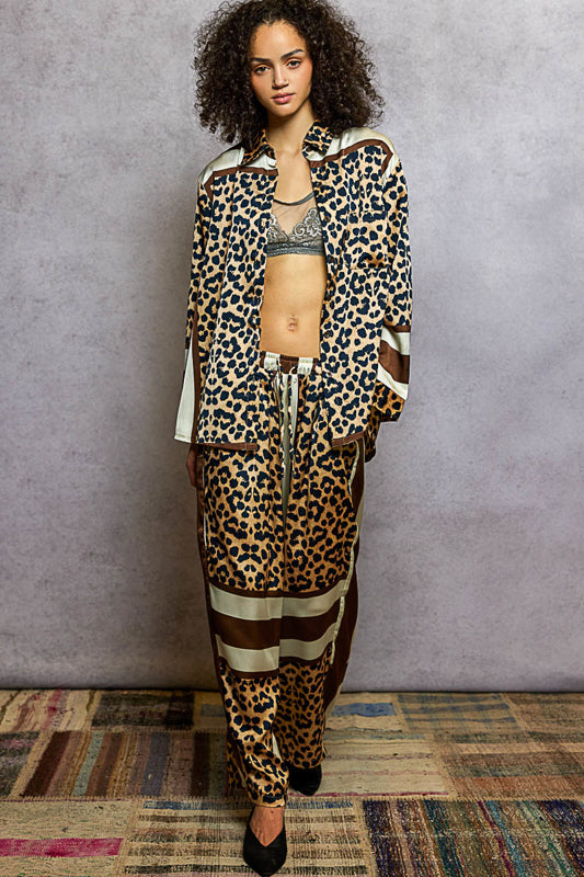 Animal Print Silky Blouse