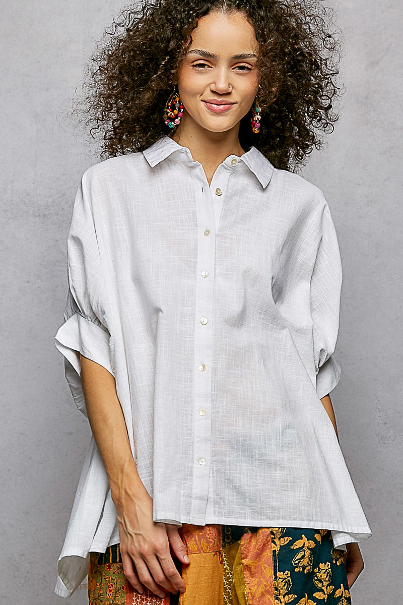 Dolman Sleeve Shirt - Off White
