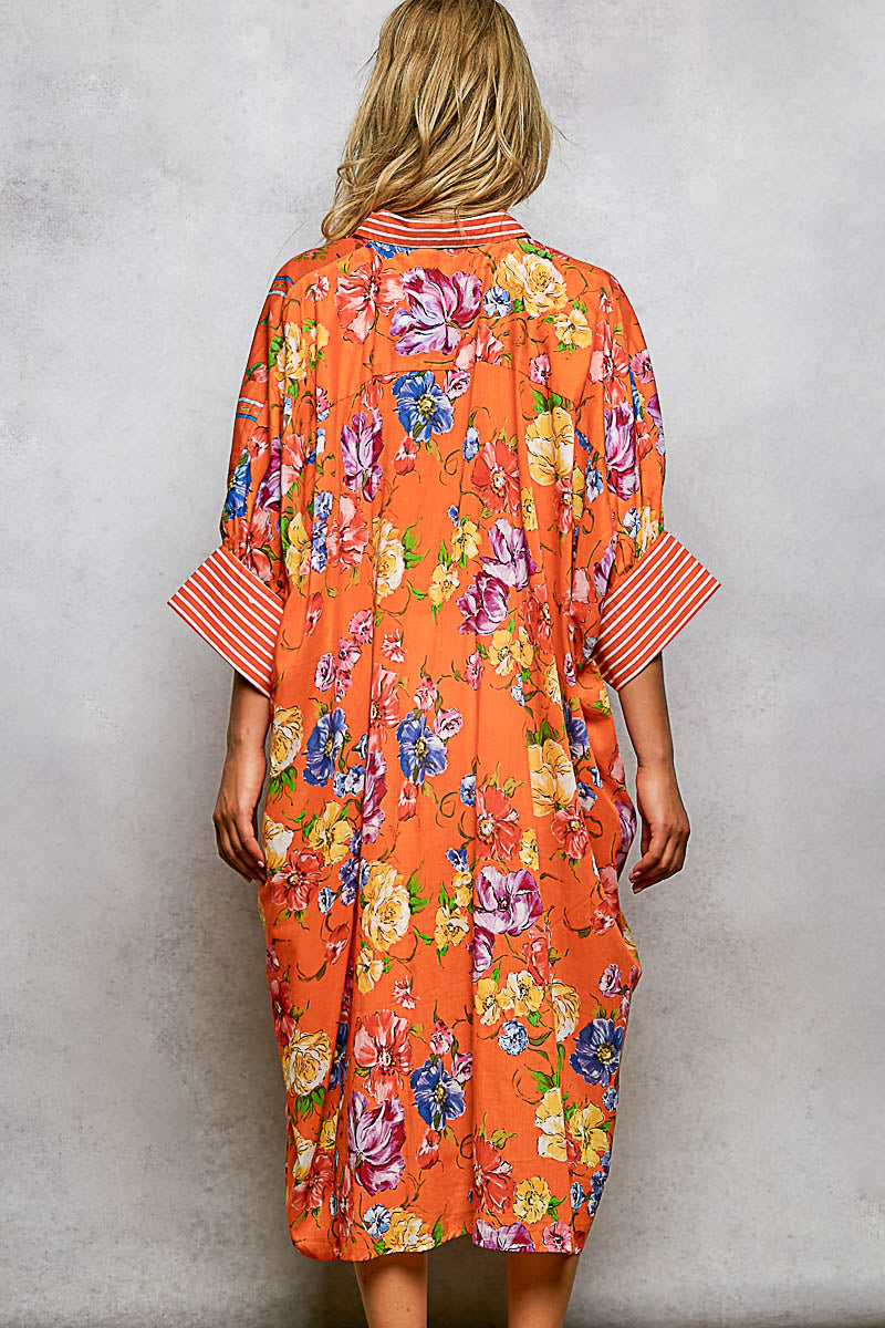 Maxi Dress - Orange Multi
