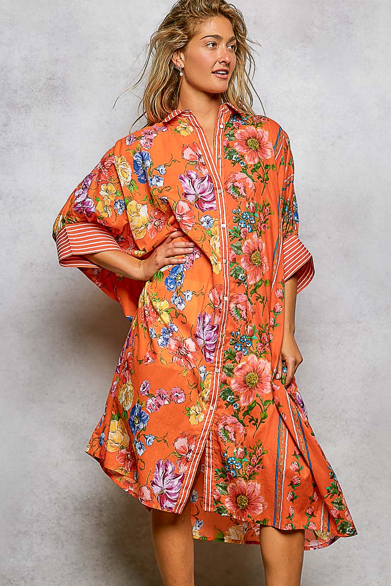 Maxi Dress - Orange Multi