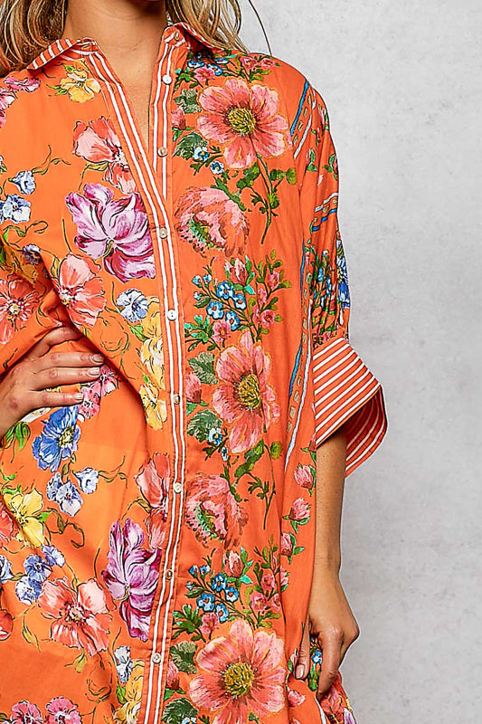Maxi Dress - Orange Multi