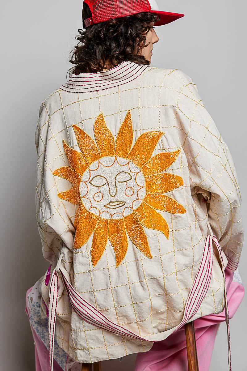 Boho Beaded Cotton Jacket