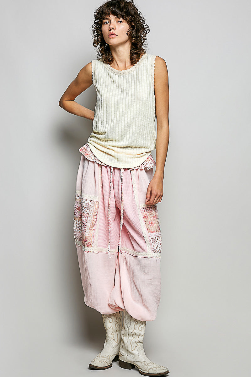 Ribbed Knit Top - Beige