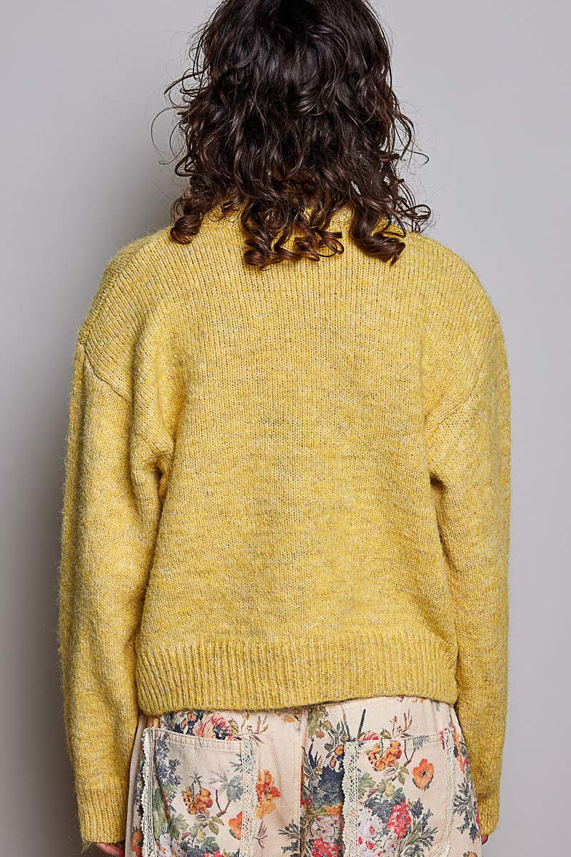 Retro Knit Cardigan - Honey
