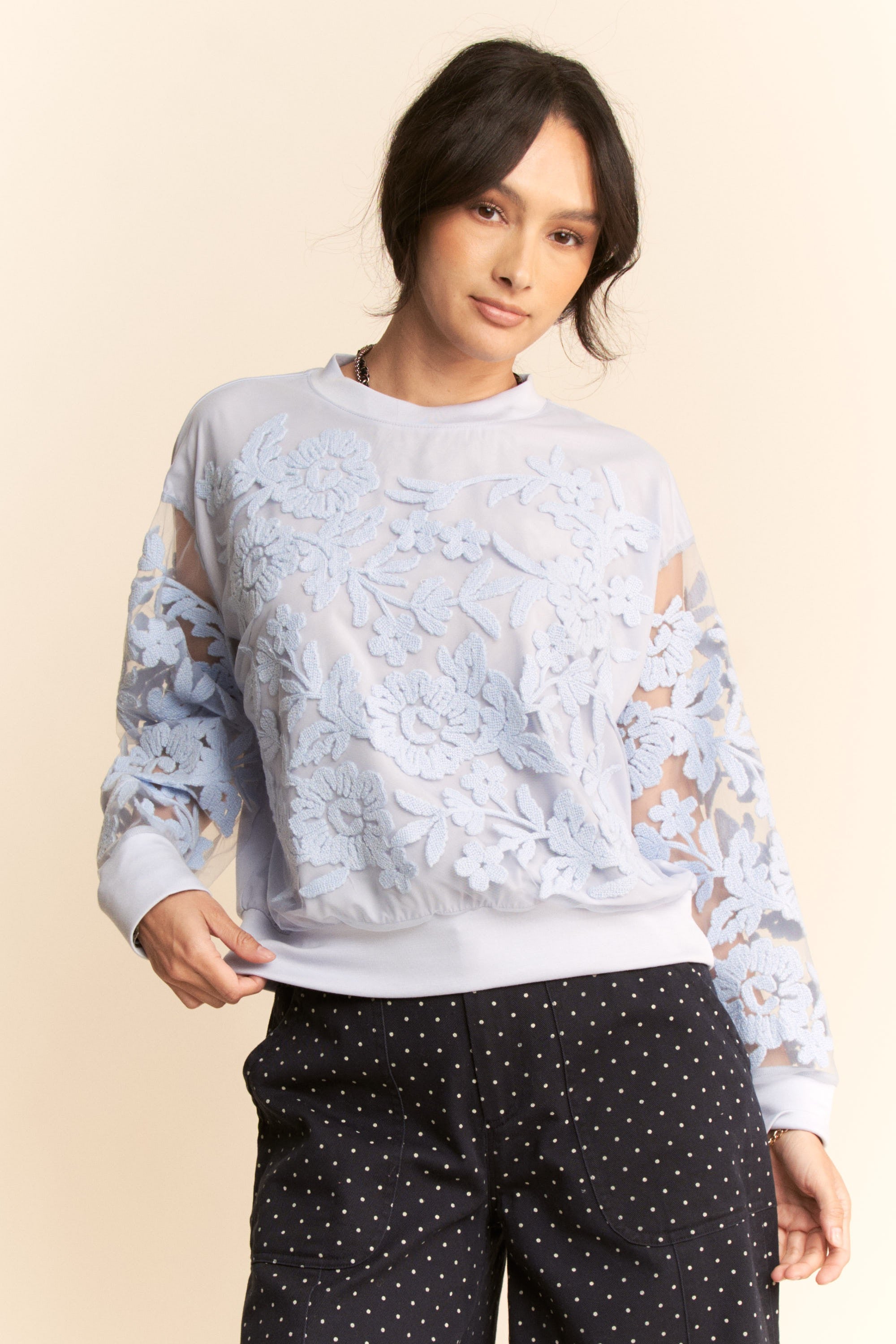 Floral Embroidered Sweatshirt