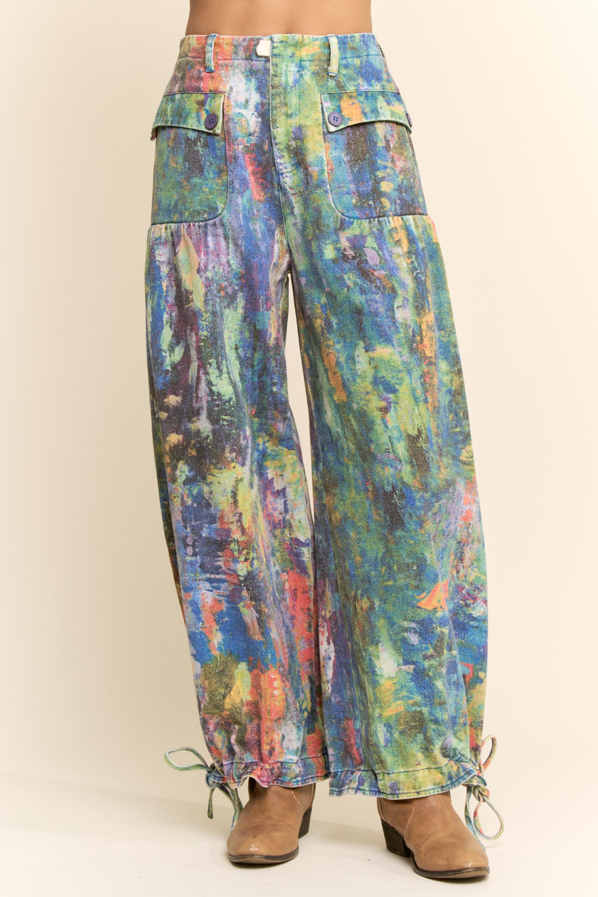 Monet Inspired Cargo Pants