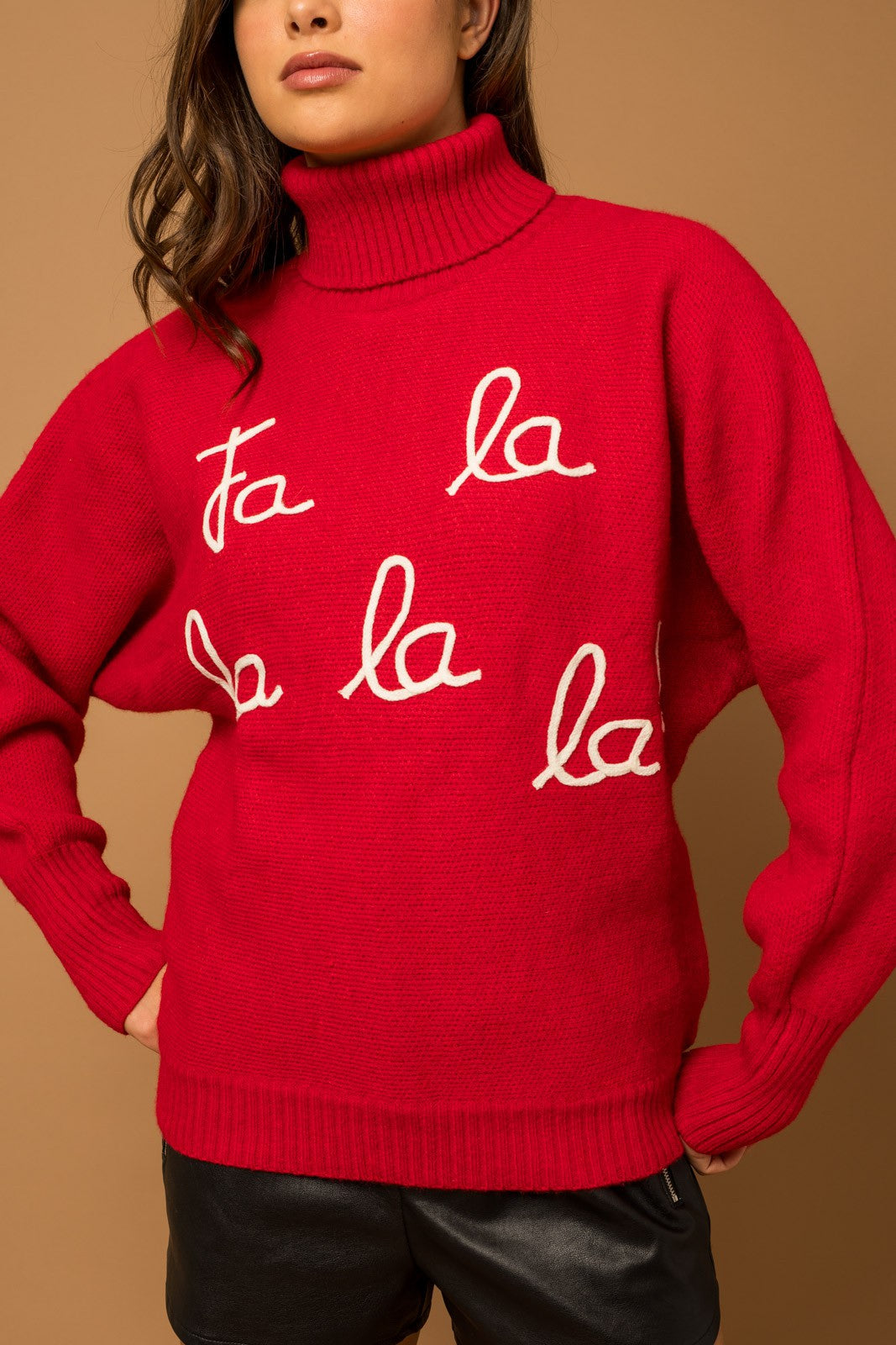 Fa La La Turtleneck - Red