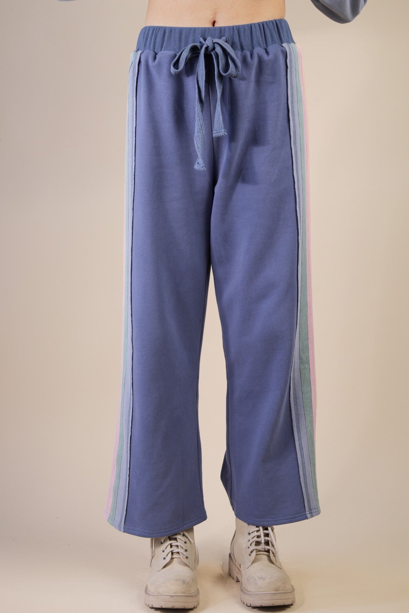 Knit Top & Pants Set - Denim