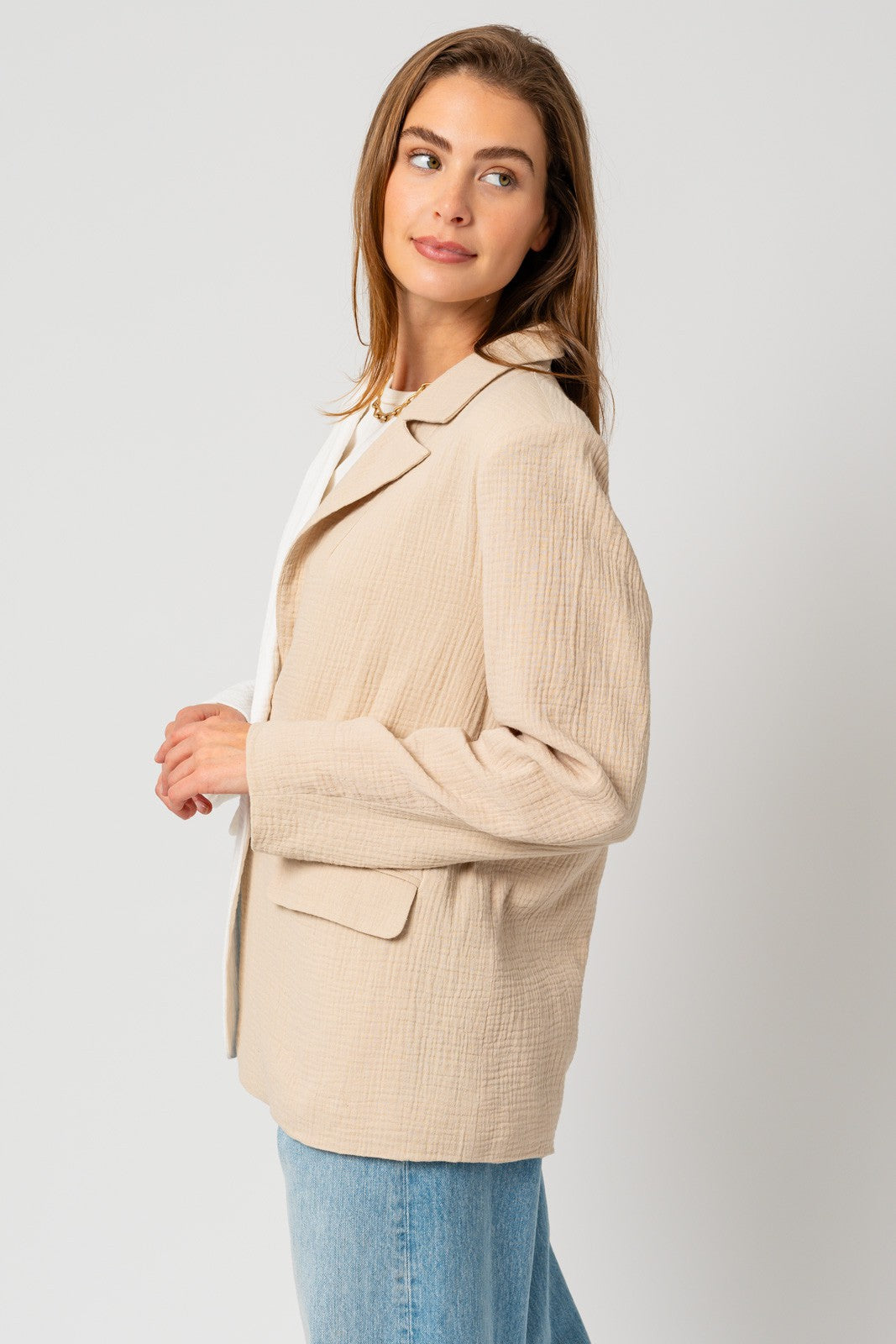 Taupe Temptation Color Block Blazer