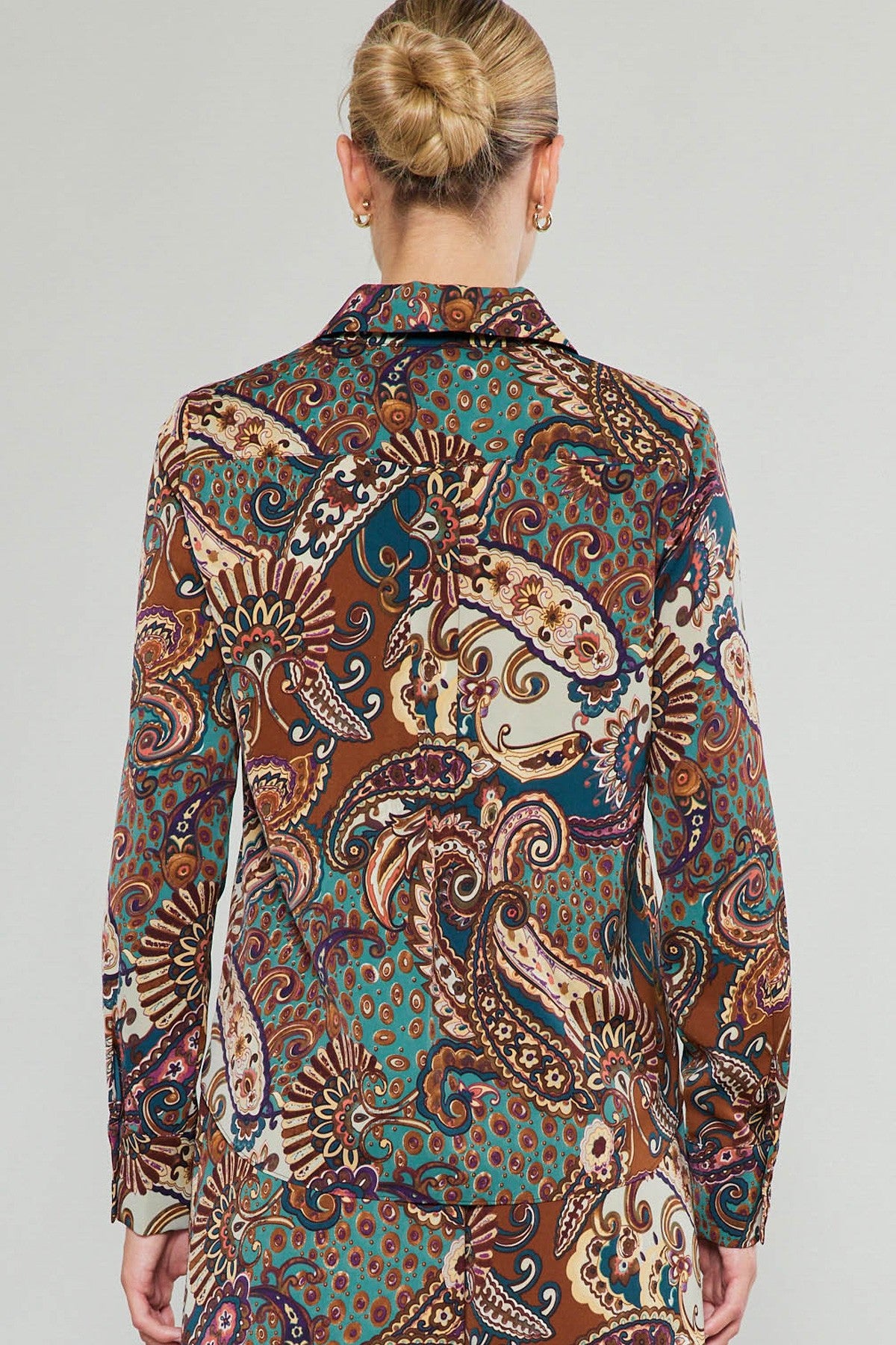 Paisley Printed Button Down Shirt