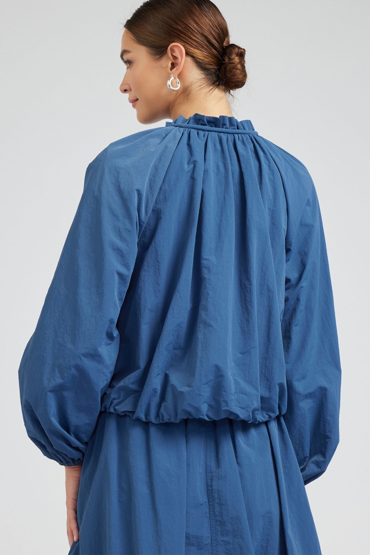 Ruffle Jacket & Bubble Skirt - French Blue