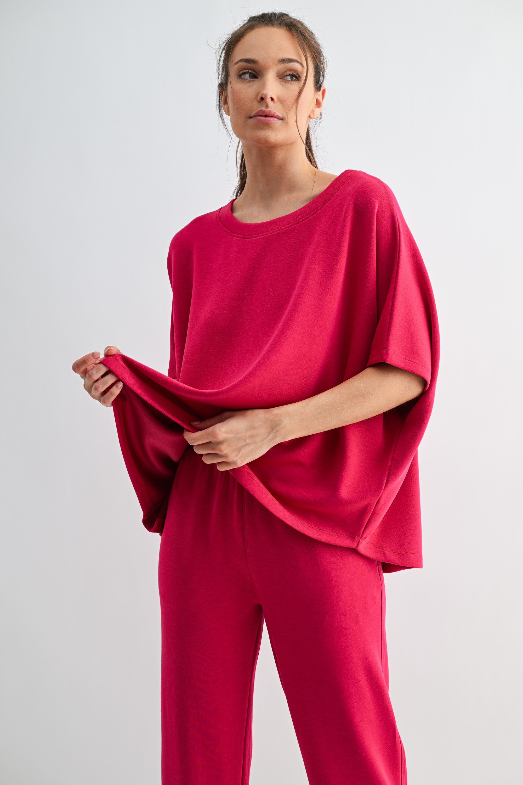 Laguna Boatneck Top - Plum Pink