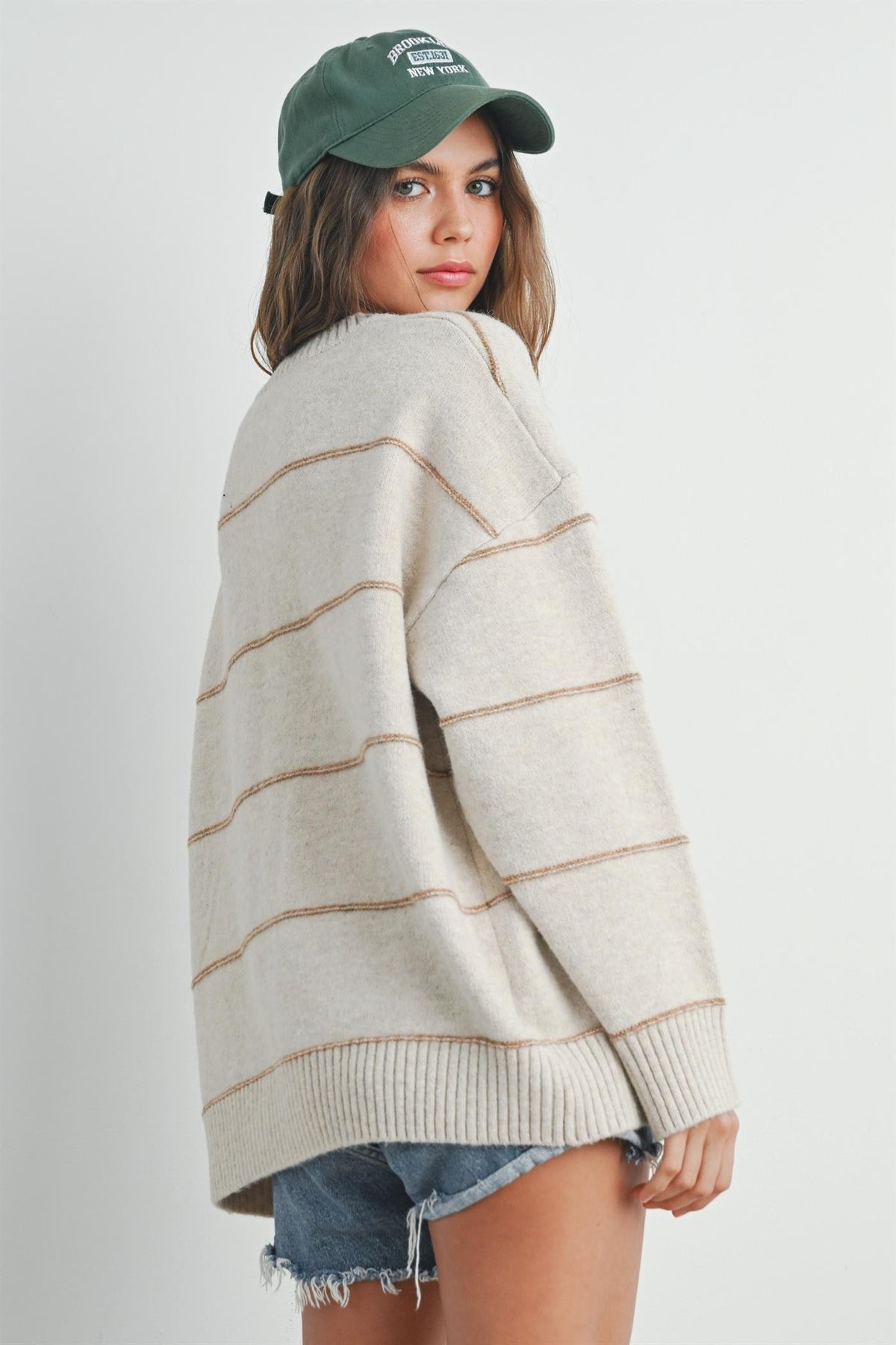 Knit Pullover - Taupe/Multi