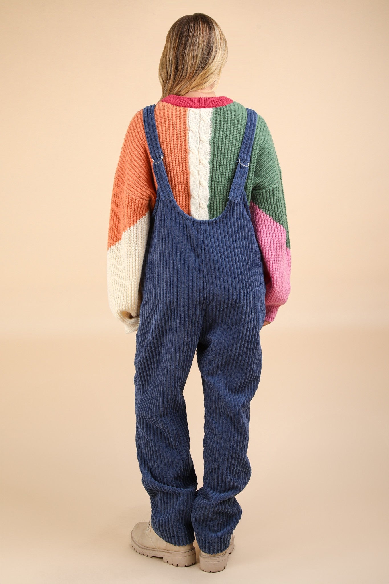 Cozy Soft Corduroy Jumpsuits - Denim