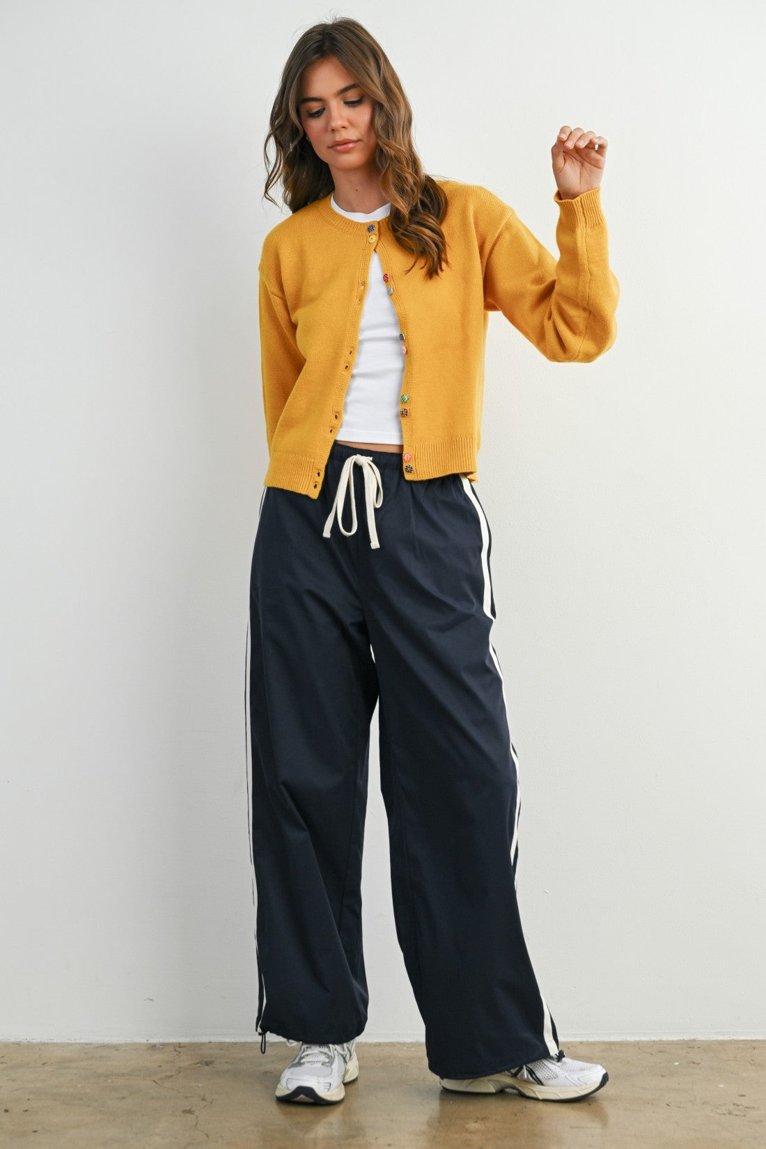 Cropped Cardigan - Mustard
