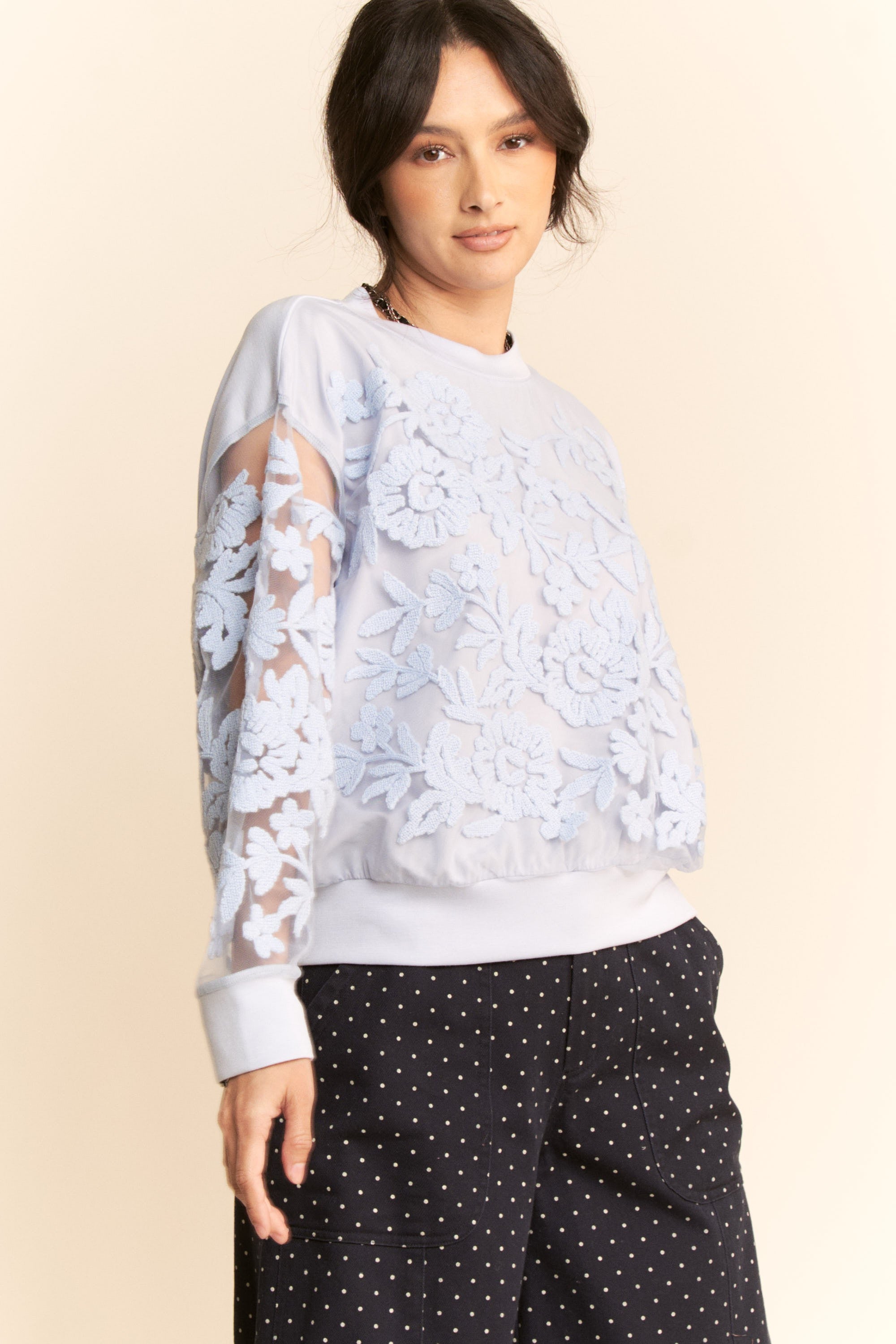 Floral Embroidered Sweatshirt