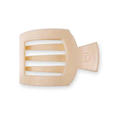 Almond Beige Medium Flat Square Clip