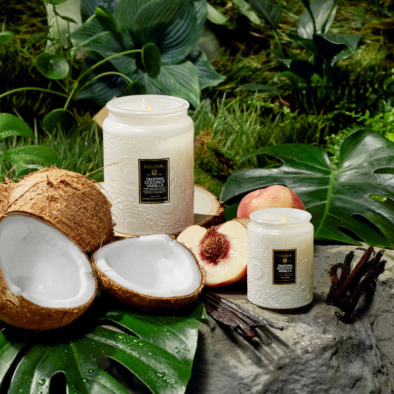 Tahitian Coconut Small Glass Jar Candle