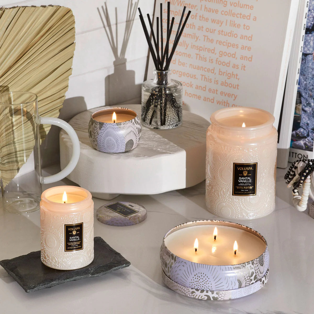 Santal Vanille Small Glass Jar Candle