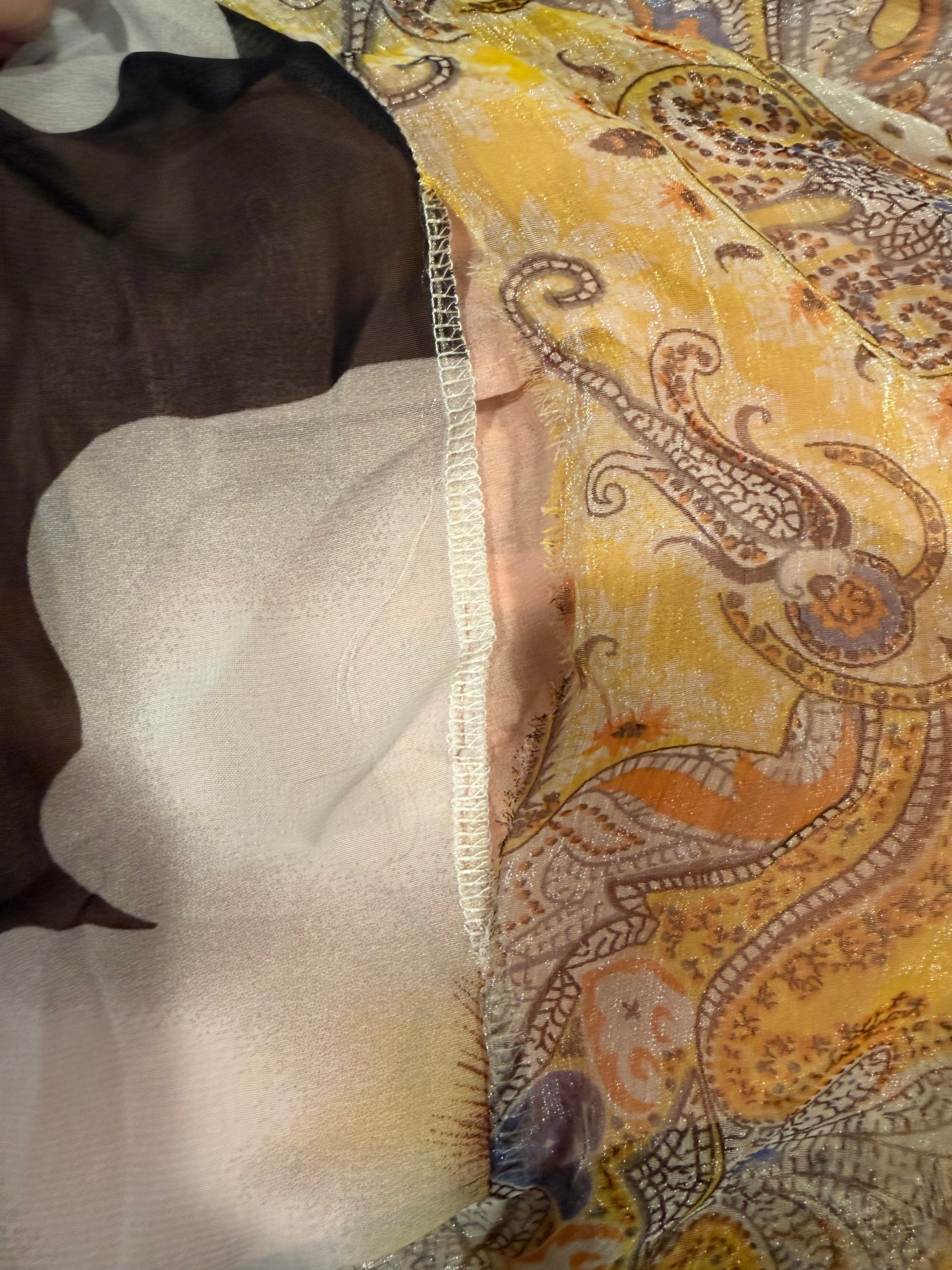 DAMAGED: V-Neck Printed Chiffon Dress
