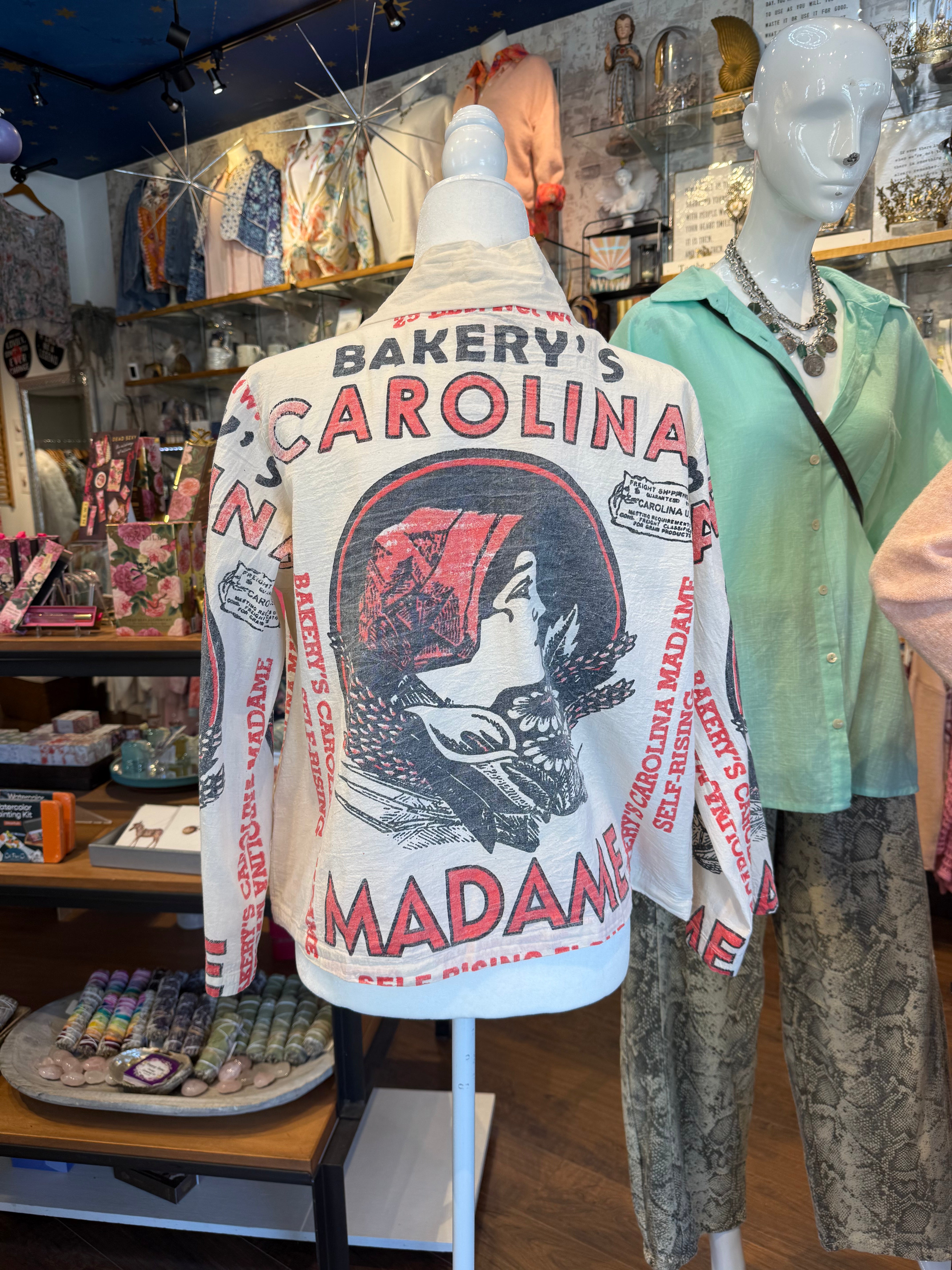 Caroline Madame Vintage Print Jacket