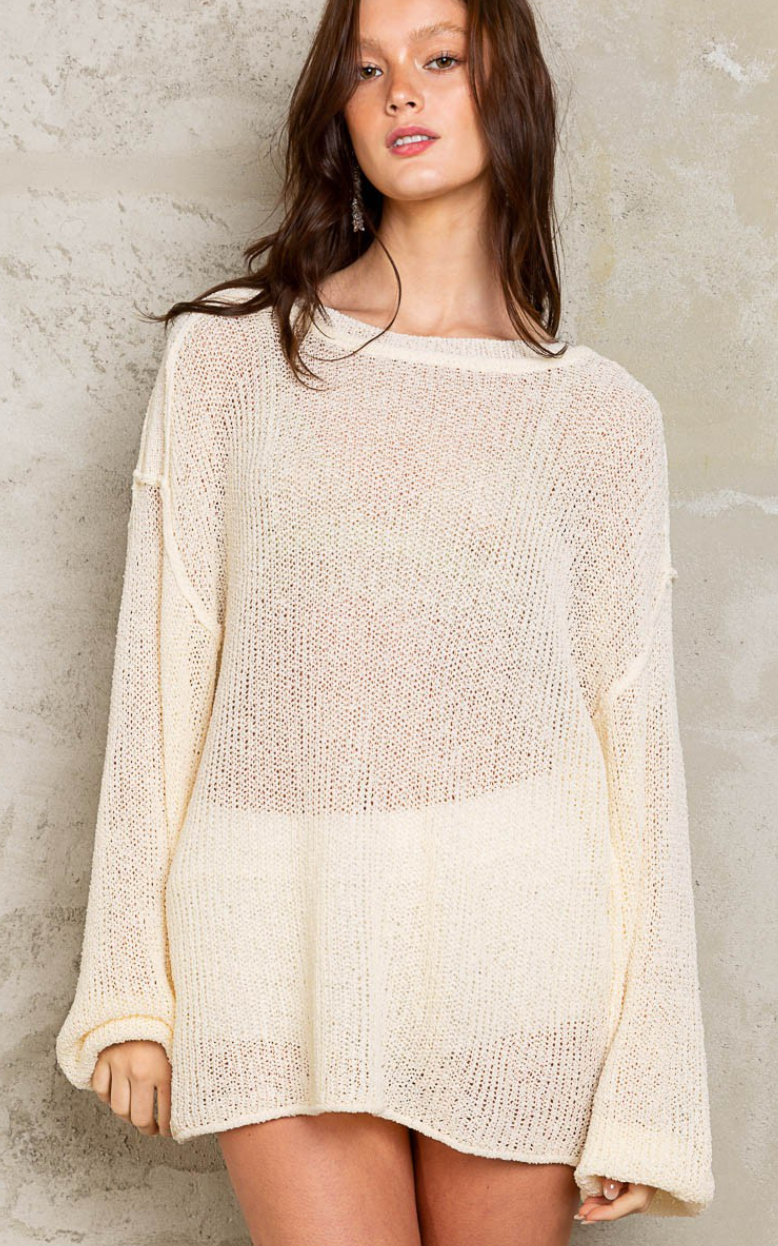 Thin 2025 cream sweater