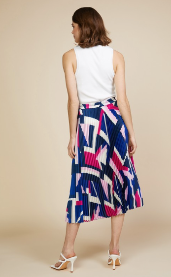 Geo Pleated Skirt