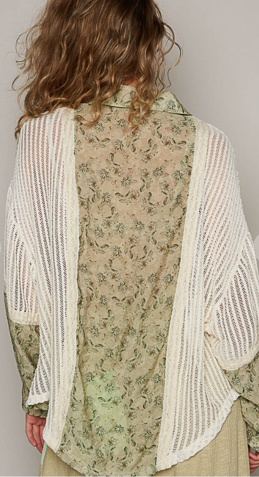 Oversize Floral Button Down Shirt