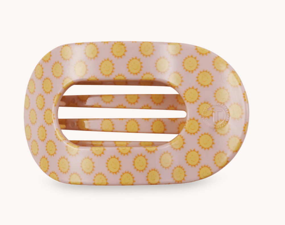 Large Round Flat Hair Clip - Sunny Days Ahead