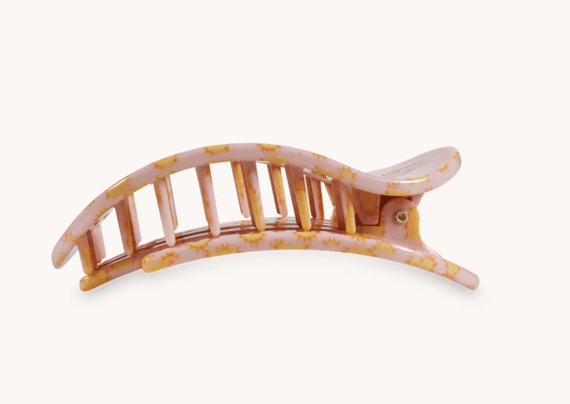 Large Round Flat Hair Clip - Sunny Days Ahead