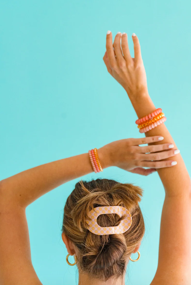 Small Round Flat Hair Clip - Sunny Days Ahead