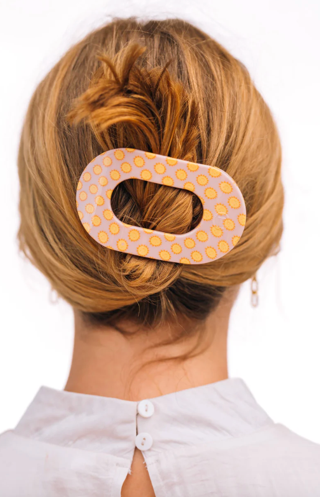 Medium Round Flat Hair Clip - Sunny Days Ahead