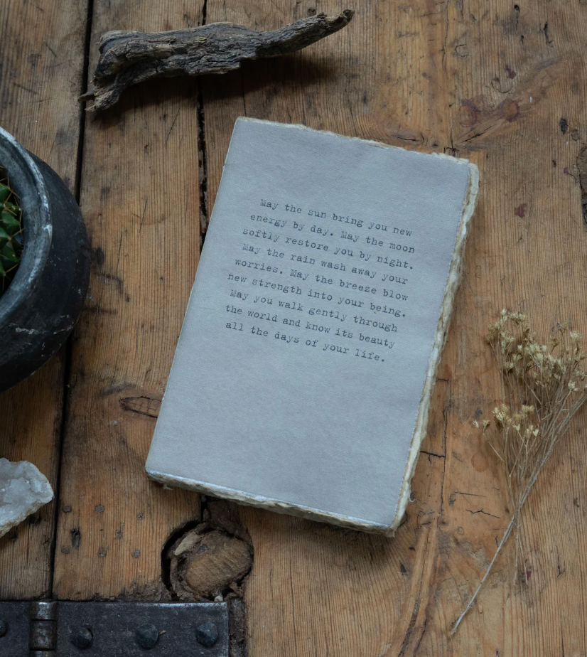 Apache Blessing Deckled Edge Notebook - Sage