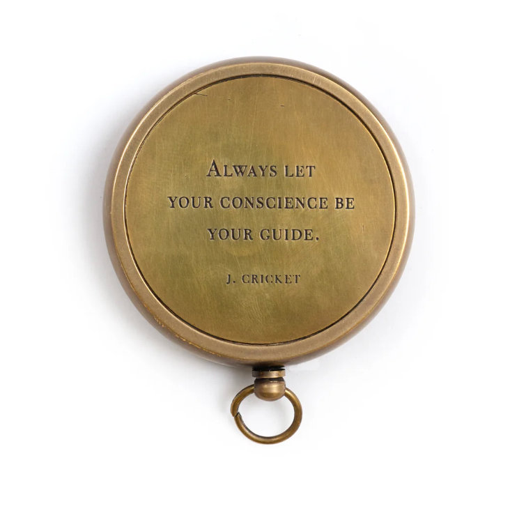 J. Cricket Compass with Leather Pouch