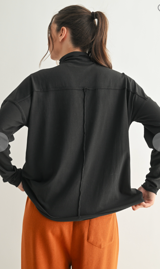 Cotton Slouchy Turtleneck