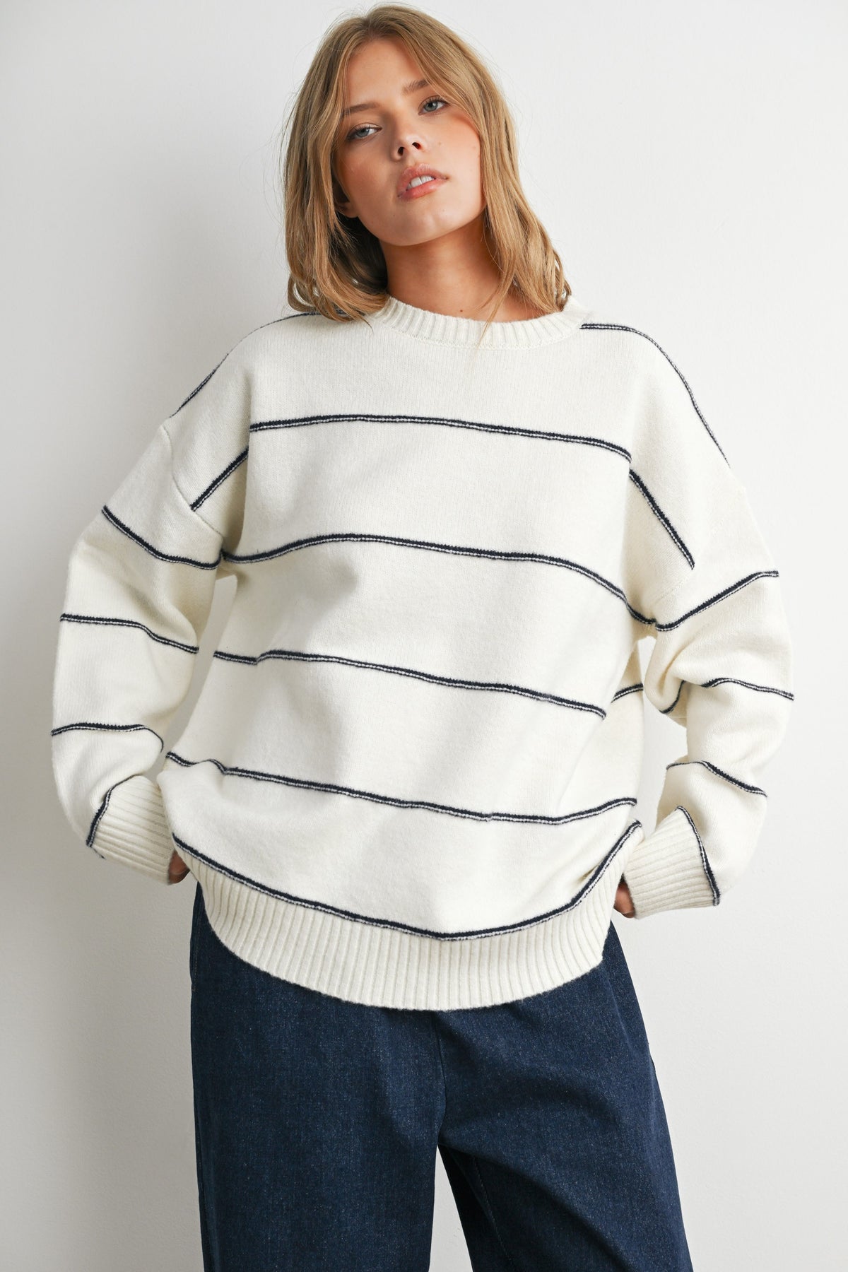 Knit Pullover - Ivory/Multi