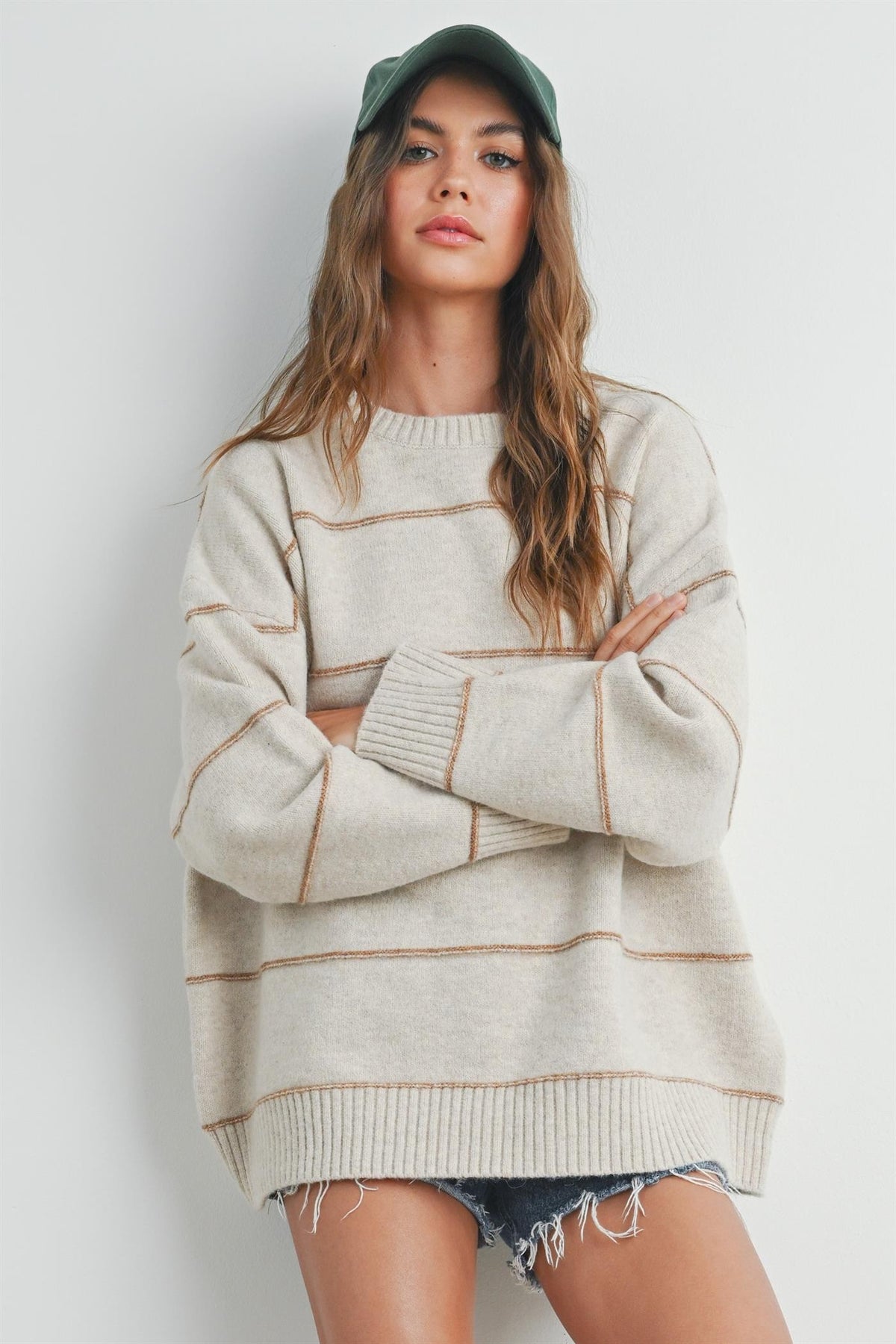 Knit Pullover - Taupe/Multi