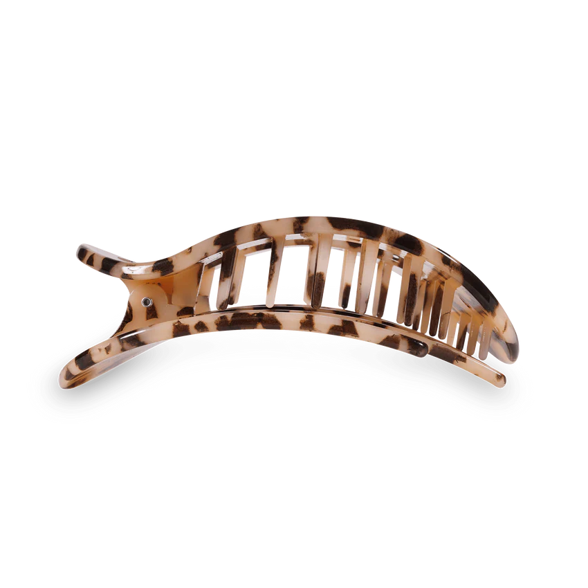 Blonde Tortoise Small Flat Round Clip