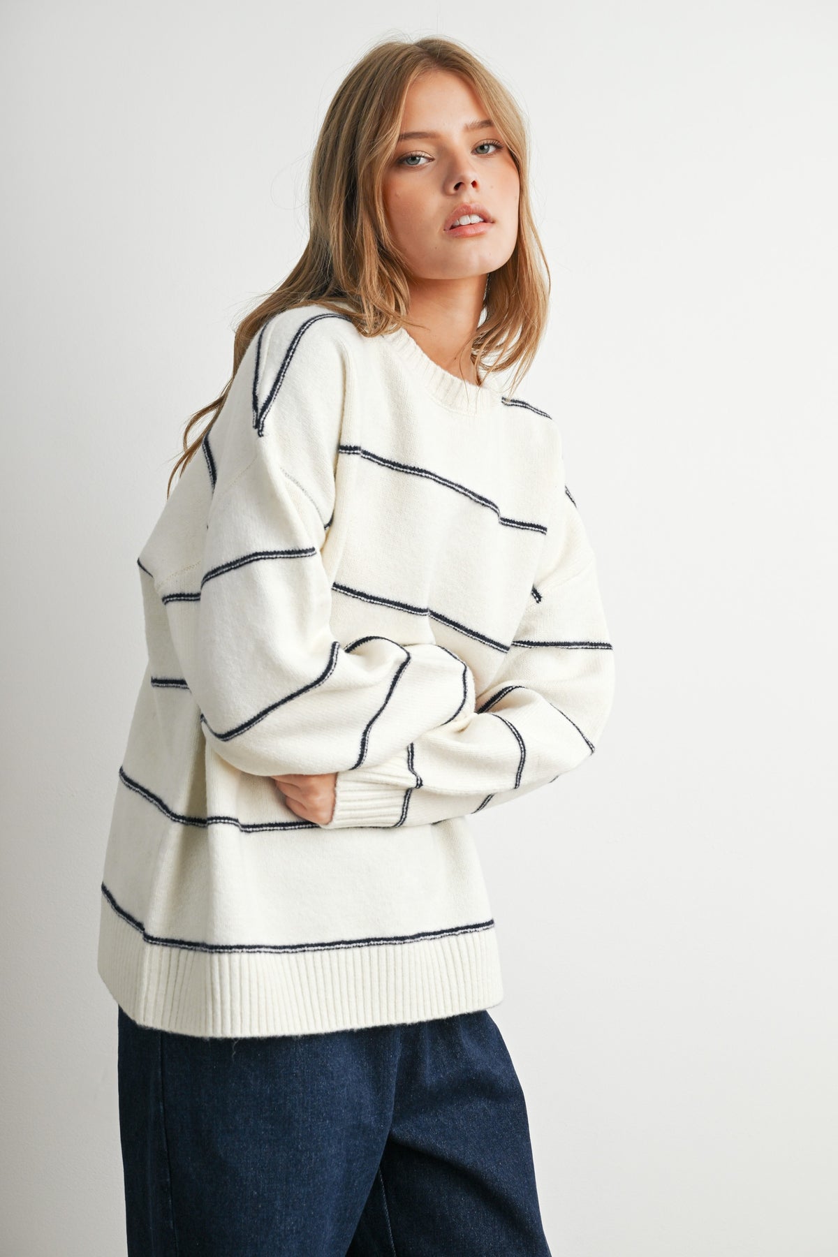 Knit Pullover - Ivory/Multi