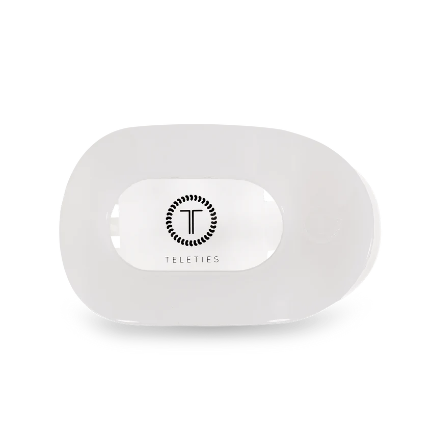 Coconut White Medium Flat Round Clip