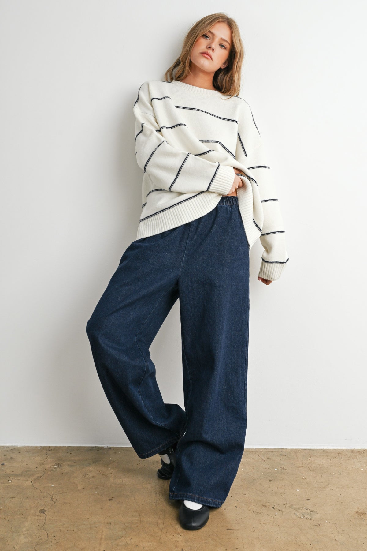 Knit Pullover - Ivory/Multi