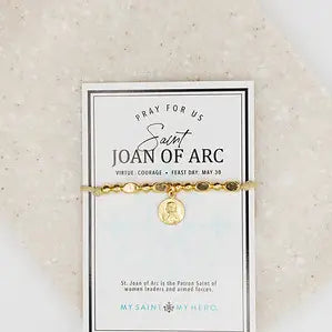 The Little Saints - Saint Joan of Arc Gold Bracelet