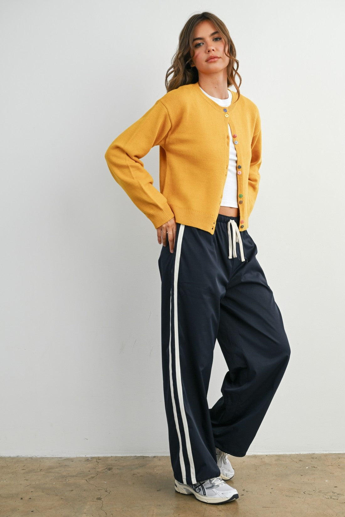 Cropped Cardigan - Mustard